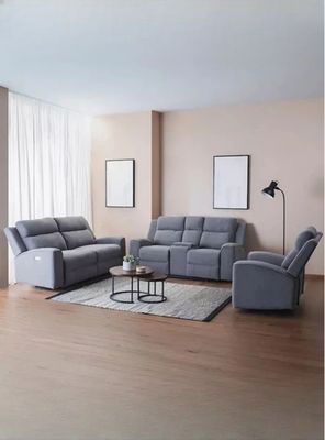Imagen 1 del producto Living Reclinable 2 Sofá 2 Cuerpos + 1 Berger Eléctricos Montana Gris KM807RLS