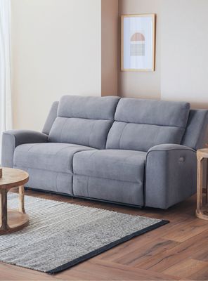 Sofá 2 Cuerpos Reclinable Eléctrico Gris Montana KM807SPWGR