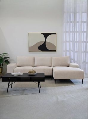 Sofá Seccional Izquierdo Moderno Beige Castelo KM2315LIV