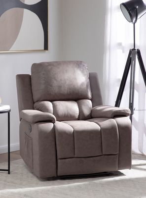 Berger Reclinable Eléctrico Vibromasaje + Control Café Madrid 8094RPMBR