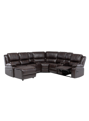 Imagen 2 del producto Sofá Seccional Café Moderno Izquierdo + 2 Consolas Royalty KM9026L