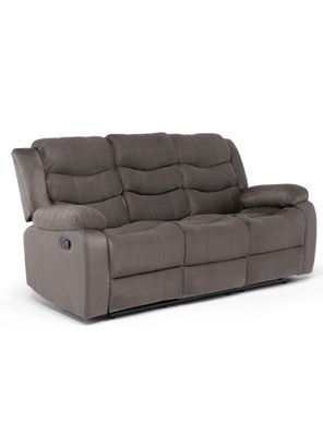 Sofá 3 Cuerpos Reclinable Tradicional Norman Gris 2011SFGR