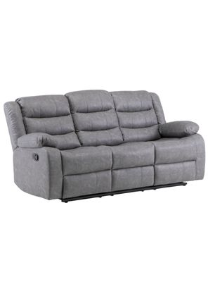 Imagen 2 del producto Sofá Gris Reclinable 3 Cuerpos Moderno Roma KM060SGR