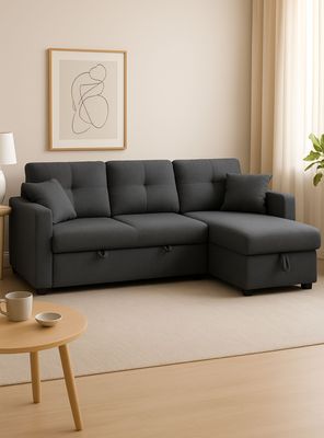 Imagen 1 del producto Sofá Seccional Cama 2 Plazas Lino Sidney