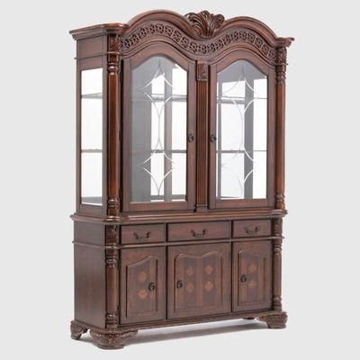 Vitrina Chelsea Tradicional de Madera Clasic Café