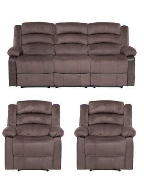 Imagen 2 del producto Living Reclinable Sofá 3 Cuerpos + 2 Bergers New Martell SET8040FF