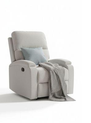 Imagen 2 del producto Berger Reclinable Blanco Moderno de Lino Matheus PK8071BIV