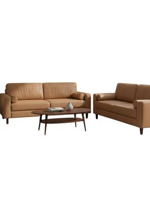 Imagen 2 del producto Living 1 Sofá 2 Cuerpo + 1 Sofá 3 Cuerpos Lousiana Vintage Cuero viejo Café SETJG800SL