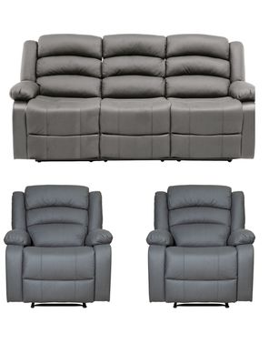 Living Reclinable 3 Cuerpos + 2 Bergers New Praga Set8041FF