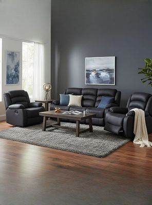 Living Reclinable 3 Cuerpos + 2 Bergers New Praga Set8041FF