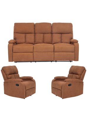 Imagen 2 del producto Living Reclinable Sofá 3 Cuerpos Café+ 2 Bergers Matheus VS8070BR