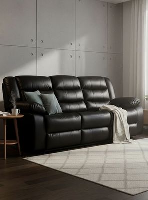 Sofa 3 Cuerpos Reclinable Portavasos Moderno Roma