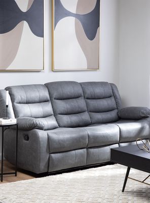 Imagen 1 del producto Sofa 3 Cuerpos Reclinable Portavasos Moderno Roma