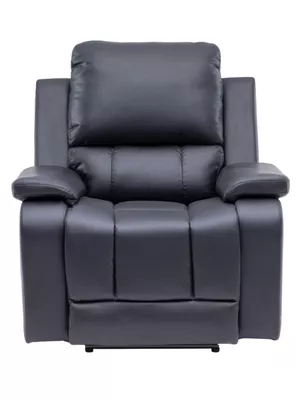 Berger Reclinable Eléctrico Vibromasaje + Control Negro Madrid 8094RPMBK