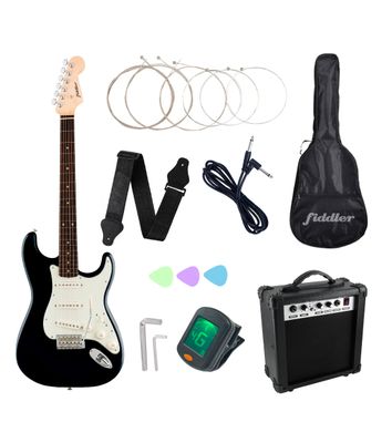 Combo Guitarra Eléctrica Negra + Amplificador Fiddler