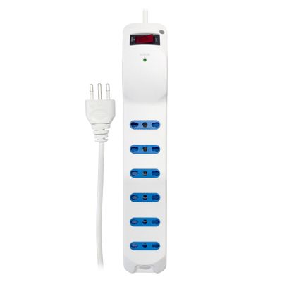 Alargador 3 mts 6 Posiciones con Protección sobre voltaje