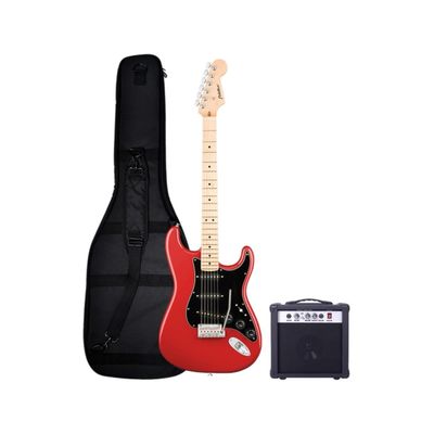 Guitarra Eléctrica Fiddler Roja + Amplificador 10W