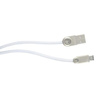 Imagen 1 del producto Cable Micro Usb A Usb 2.0 de 2mt Fiddler Blanco