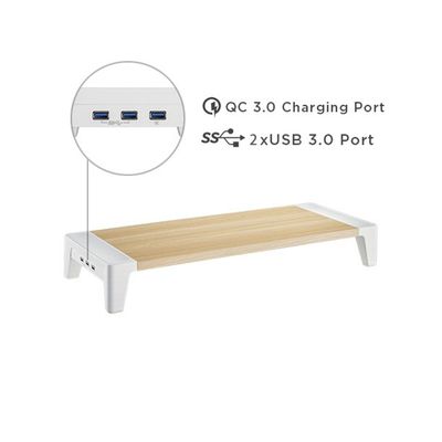 Imagen 2 del producto Elevador Monitor 2 USB 3.0 + Puerto carga rápida Macrotel