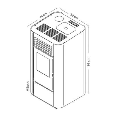 Imagen 2 del producto Calefactor a Pellet Milano Blanco Amesti