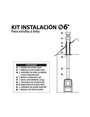 Imagen 2 del producto Kit de Instalación a leña 6 Pulgadas Amesti