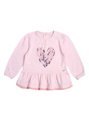 Polera Manga Larga Bebé Niña con Estampado