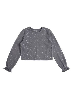 Polera Manga Afranelada larga Niña con Estampado