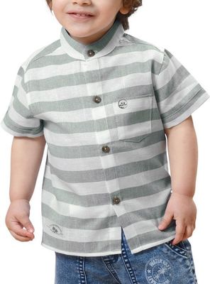 Camisa Lino Bebé Niño con Rayas