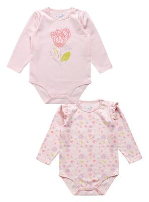 Pack 2 Body Bebé Niña interlock