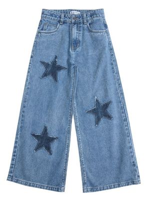 Imagen 2 del producto Jeans Ancho Niña con Parches de Estrellas
