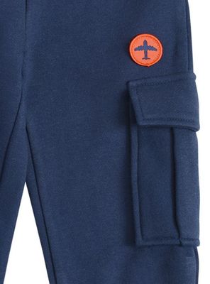 Imagen 2 del producto Pantalón Buzo Franela Bebé Niño Parche Avión y Bolsillo