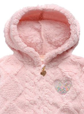 Imagen 2 del producto Polerón Peludo Bebé Niña con Gorro