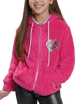 Imagen 2 del producto Polerón Peludo Niña Tela con Brillos