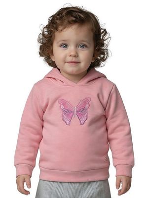 Imagen 2 del producto Polerón Franela Interior Peludo Bebé Niña Mariposa