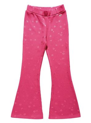 Calza Interior Peludo Flare Niña Estampado Metalizado