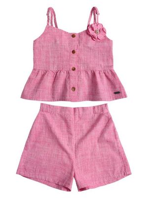 Conjunto Tela Polera y Short Niña