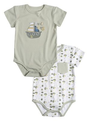 Pack 2 Body Bebé Niño con Parche y Bordado