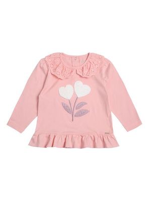 Polera Manga Larga Bebé Niña con Broches