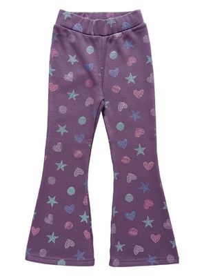 Calza Interior Peludo Flare Niña con Estampado