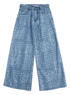 Imagen 1 del producto Jeans Ancho Niña Estampado y Calce Palazzo