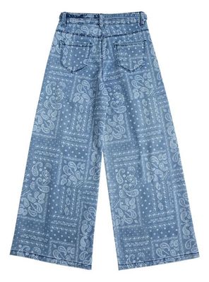 Imagen 2 del producto Jeans Ancho Niña Estampado y Calce Palazzo