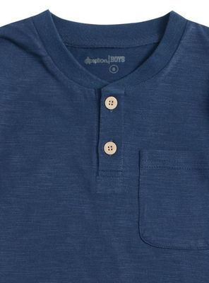 Imagen 2 del producto Polera Manga Larga Niño Slub Jersey Algodón con Bolsillo