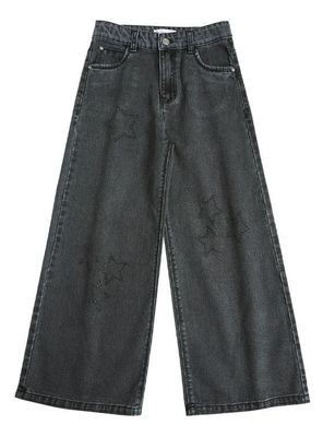 Imagen 2 del producto Jeans Ancho Niña Palazzo  Denim con Estrellas