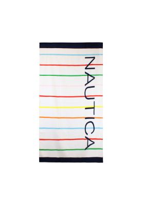 Toalla de playa Nautica 100% Algodón 160x80 Lineas multicolores
