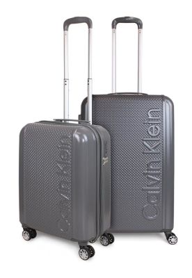 Pack 2 maletas Rome S cabina 10kg + mediana 20kg gris oscuro Calvin Klein