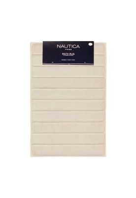 Alfombra de baño Nautica 50x80cm coralina ultra suave marfil