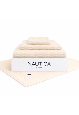 Imagen 1 del producto Set 4 Toallas Nautica SAVOY Cara+mano+cuerpo+piso 100% algodón alta calidad crema