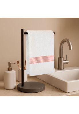 Imagen 2 del producto Set 2 Toallas Nautica MAV Cara+mano 100% algodón alta calidad blanco-rojo