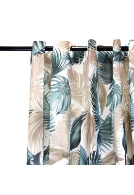 Imagen 2 del producto Cortina para baño Nautica poliéster 180x180cm diseño hojas tropicales