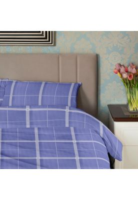 Juego de Sábanas Nautica 3piezas microfibra 1,5 Plazas diseño cuadros azul